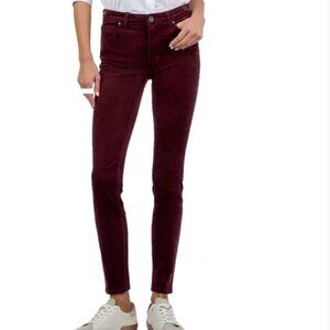 Kut from the Kloth Diana Corduroy Skinny Pants in Plum - 0